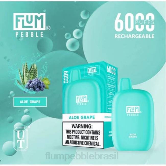 FLUM PEBBLES 6000 baforadas uva aloe 828A1 | FLUM PEBBLE BRASIL